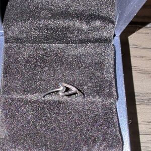 Silver Heart Arrow Ring